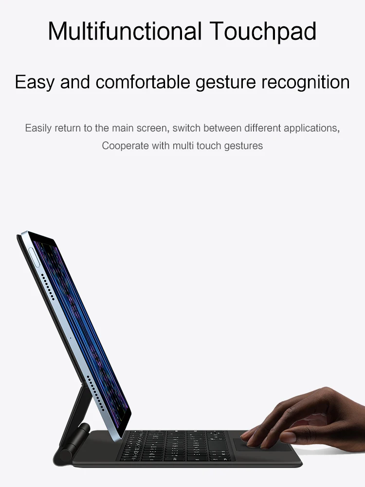 Clavier magique avec pavé tactile pour iPad Air 11 13 M4 2026 M3 M2 iPad 10 10e génération Air 4 5 6 iPad Pro 11 12.9 13'' M5 M4 Smart Cover rétroéclairé