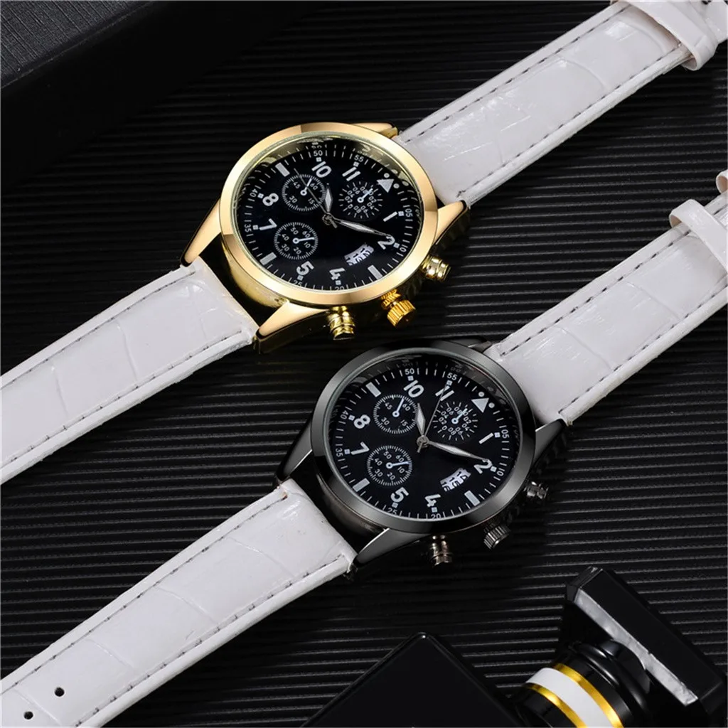 2023 New Men'S Watch Top Leather Timing Code Watch Waterproof Sport Automatic Date Men'S Quartz Watch Reno Masculino