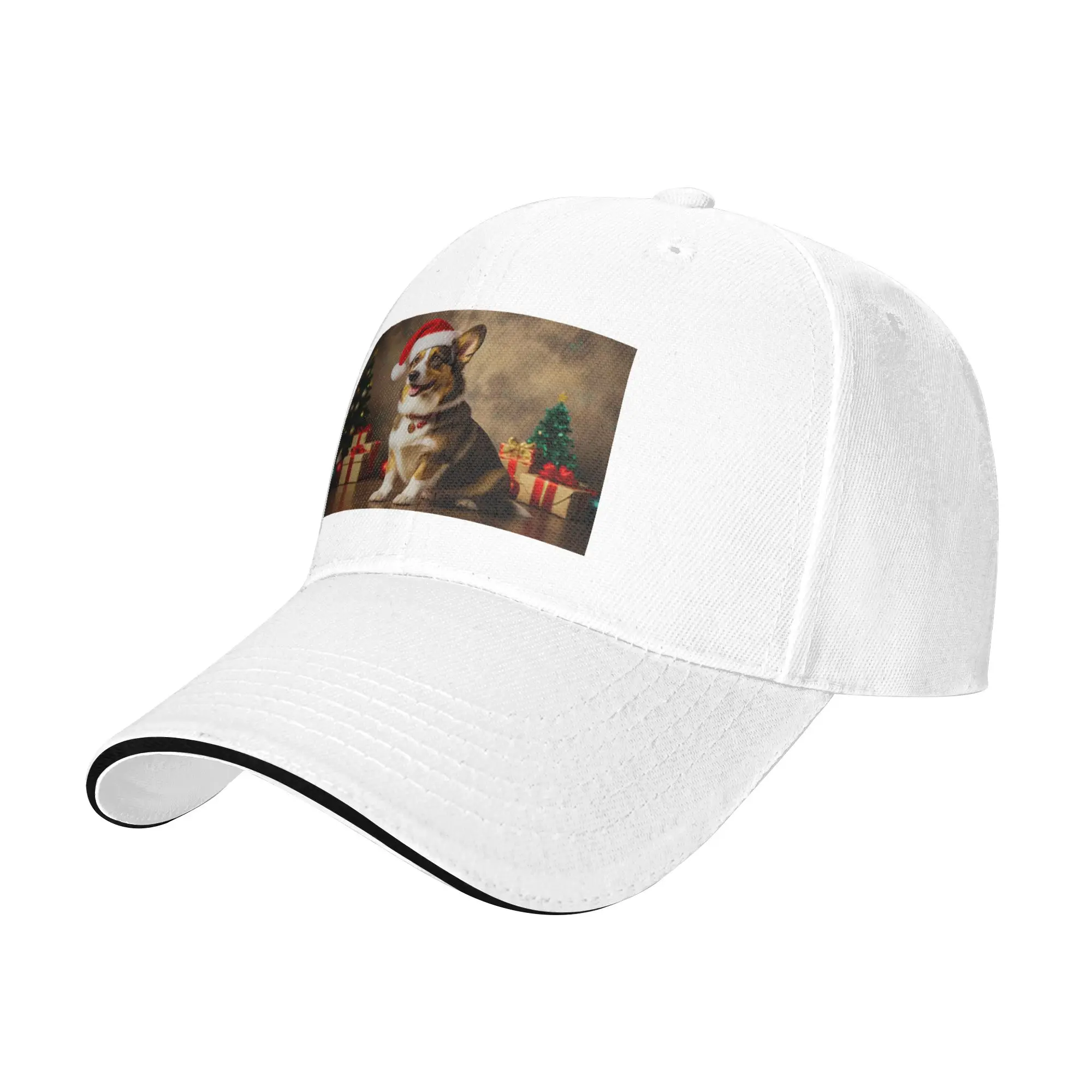 Cardigan Welsh Corgi Dog Christmas Cap Casual Baseball Caps Adjustable Hat Hip Hop Summer Unisex Baseball Hats Customizable