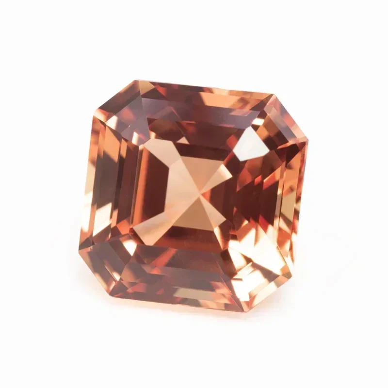 

Форма Asscher оранжевого цвета, выращенный в лаборатории сапфир, искусственный драгоценный камень, сделай сам, усовершенствованные ювелирные изделия, кольца, изготовление сережек с кефтом