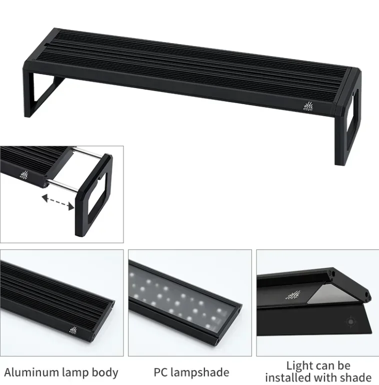 Week Aqua M Pro-K Series LED Aquarium Light Full Spectrum for 30-50cm Tanks APP Controlled Ideal for Planted Nano Aquariums
