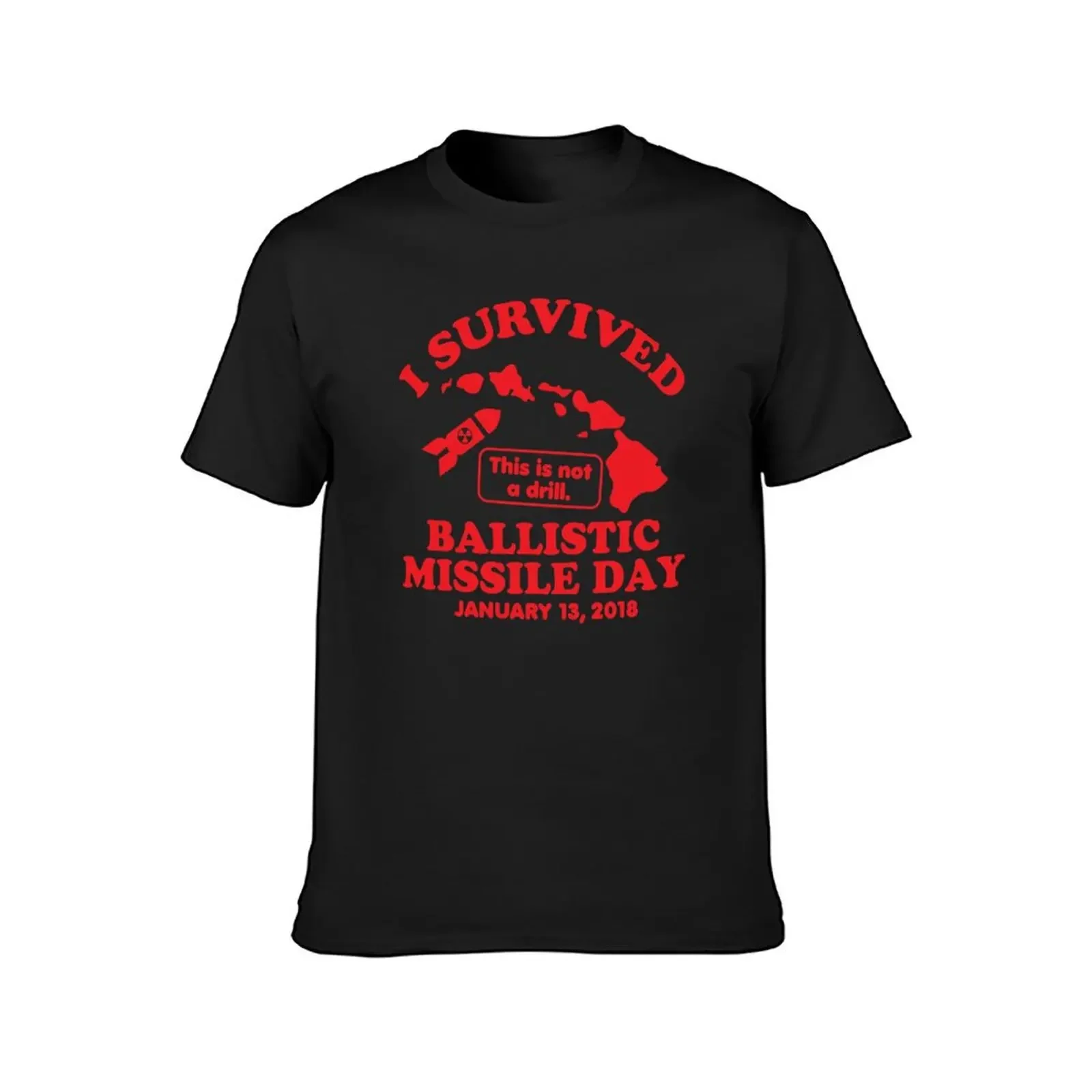 I Survived Ballistic Missile Day T-Shirt boys whites man t shirt mens graphic t-shirts pack