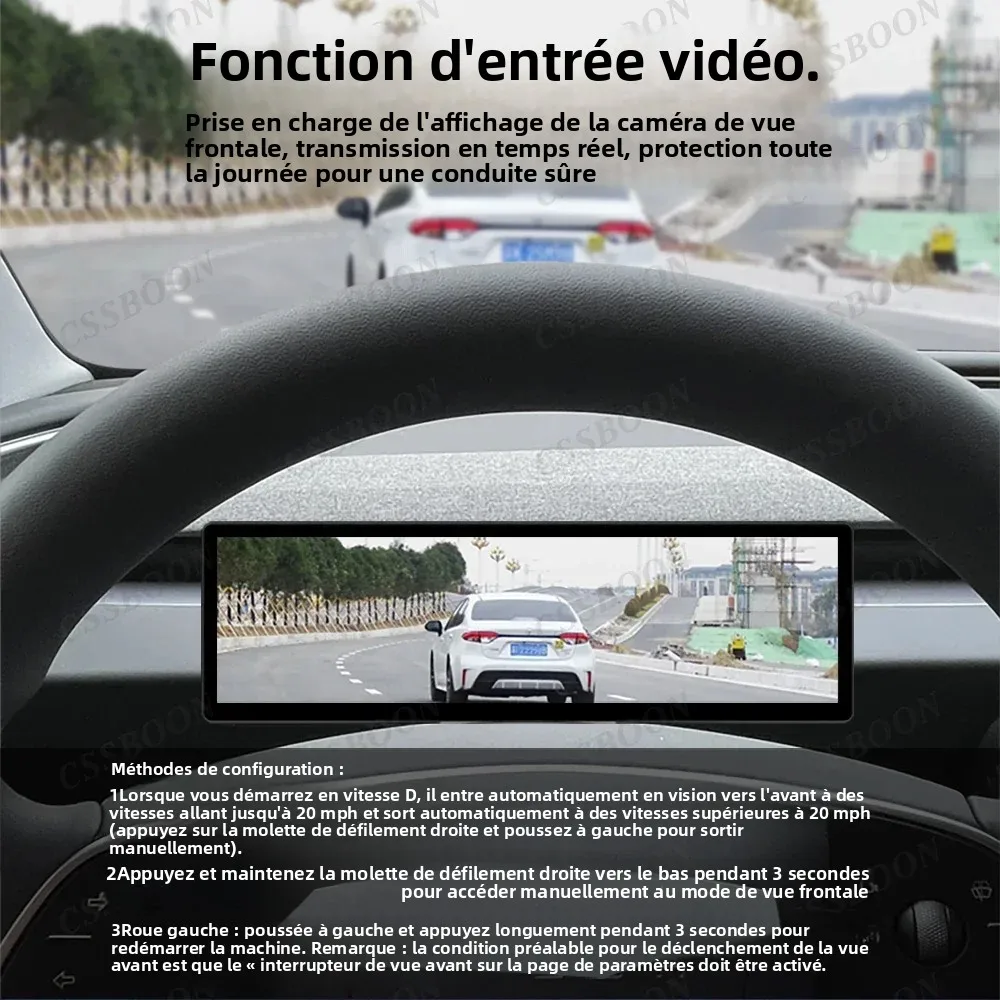 Image 6: Nouveau modèle Y Juniper, écran de tableau de bord de 8.8 pouces, Support CarPlay Android, Navigation automatique pour Modification Tesla, avertissement d'angle mort