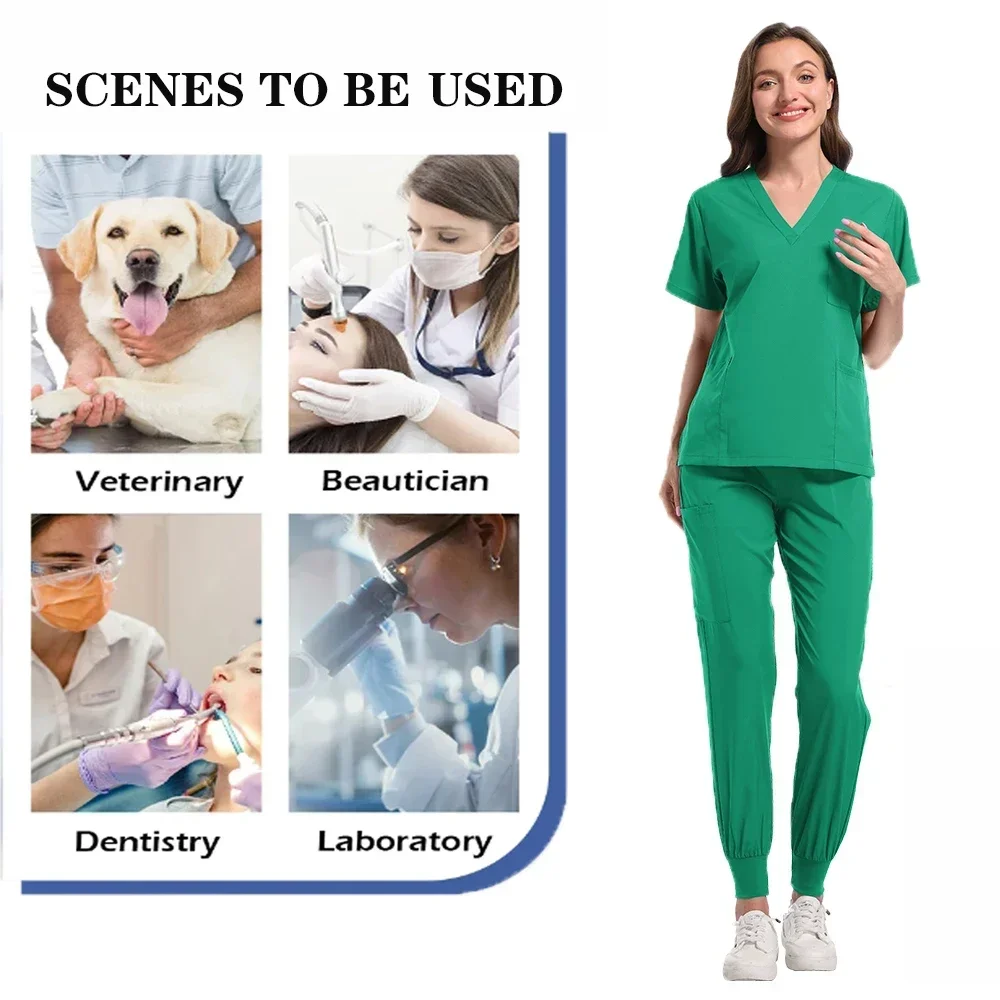 Lekarze pielęgniarki cienki elastyczny szybkoschnący mundurek roboczy mężczyźni kobiety ubrania do mycia rąk lekarz fartuch chirurgiczny zestawy peelingi medyczne