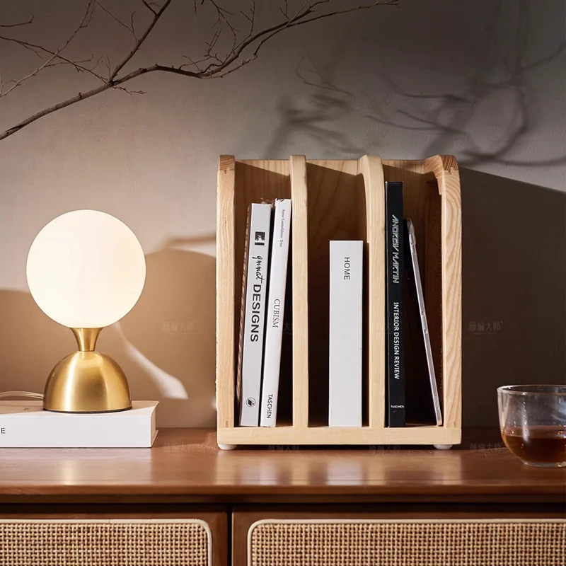 True vine magazine rack ins Nordic black shelf Japanese style original design rattan picking up light bookshelf