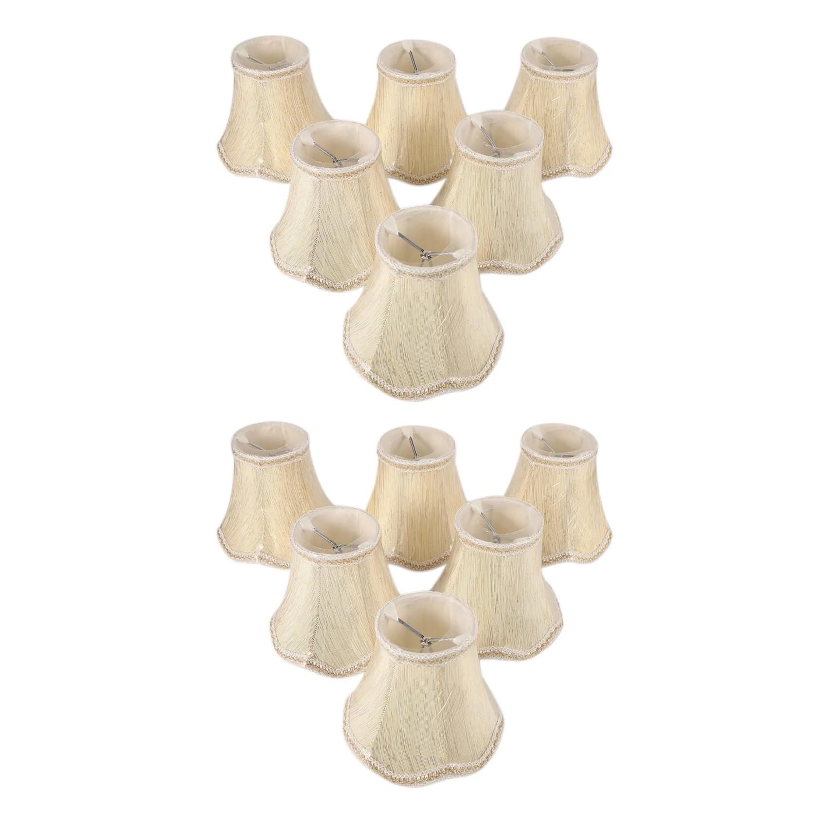 THIVN-Set Of 12 Chandelier Shades,ONLY For Candle Bulbs,Clip-On Fitter Lamp Shades