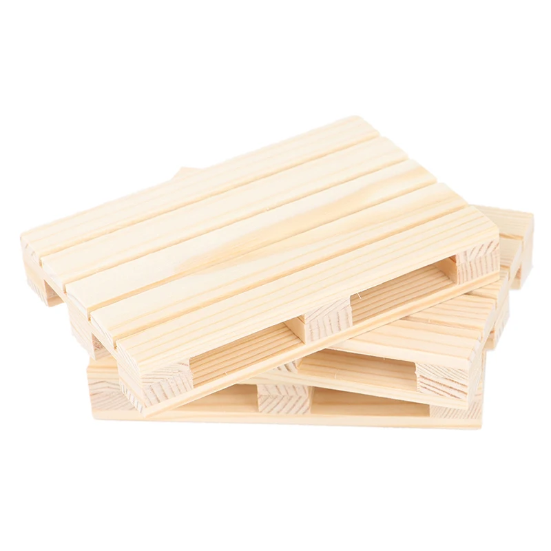 Mini Wooden Pallet Beverage Coasters Insulation Pad Cup Coaster Pot Mat