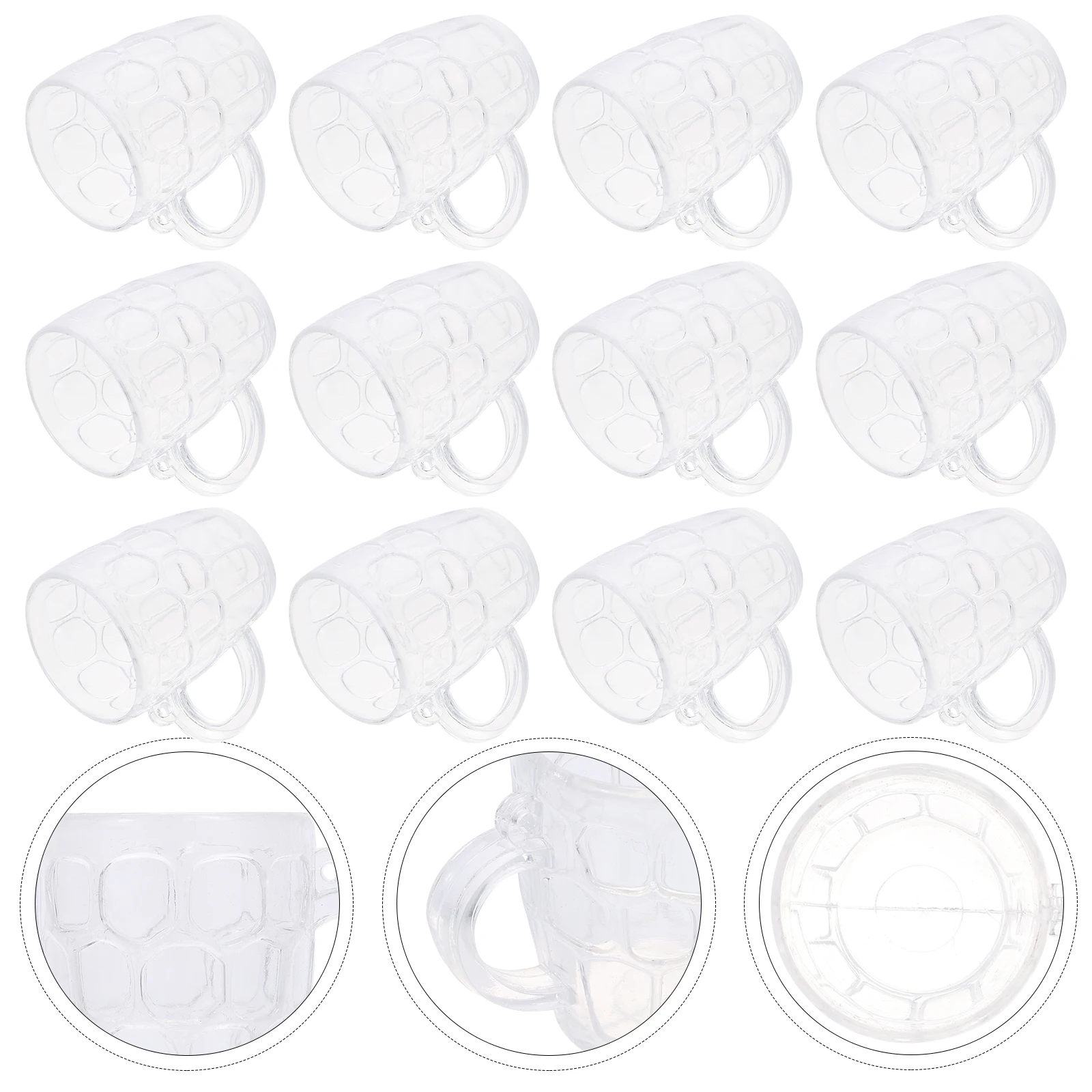 

Mini Beer Cups Plastic Realistic Simulation Kids Toys DIY Crafts Photo Props Transparent Mini Cup Fun Shot GlassesBeer Mug