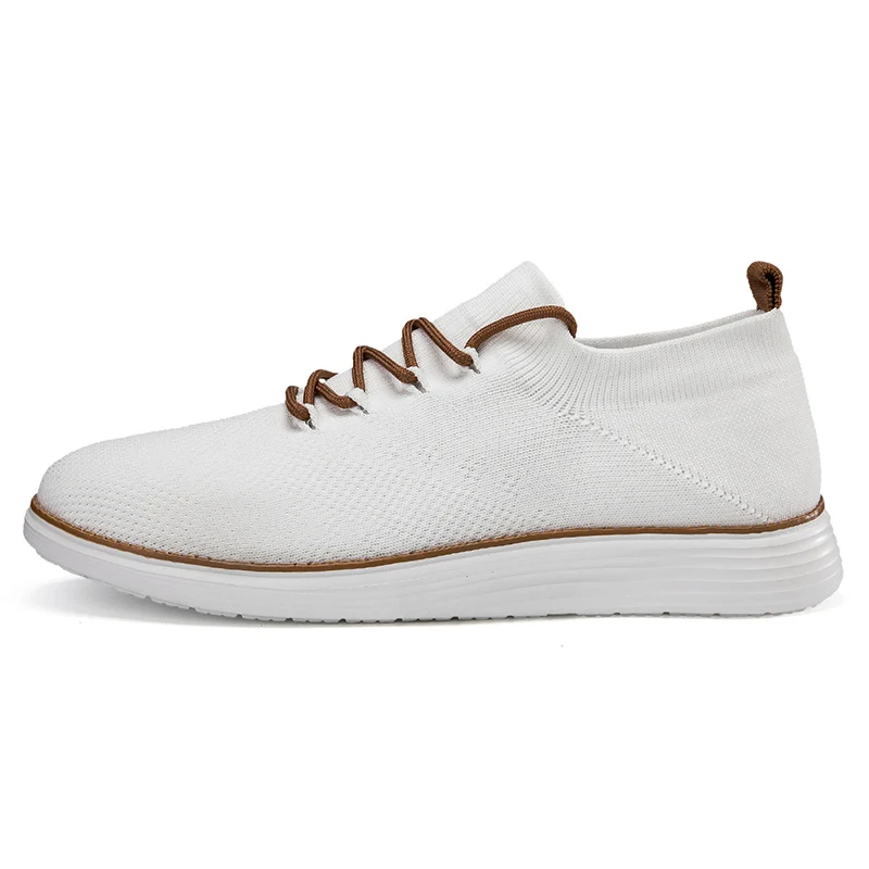 أحذية رياضية بيضاء نقية للرجال أحذية شبكية غير رسمية غير جلدية للرجال قماش مطاطي قابل للتنفس خفيف الوزن مقاس كبير 50 51 أحذية يخت