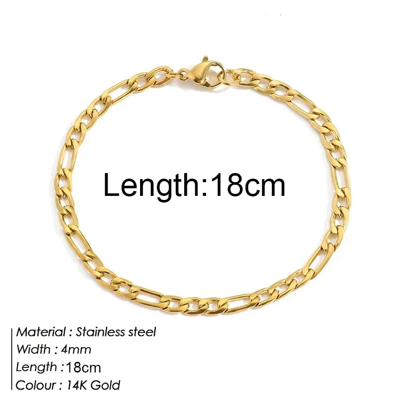 Women's Golden Name Initial Letter Pendant Bracelet