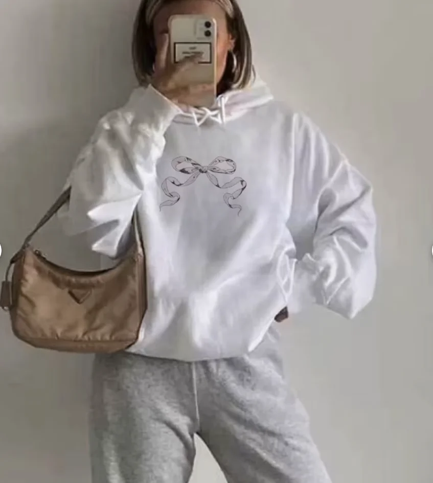 Sudadera con capucha Y2k para mujer, ropa de estética, moda Kawaii básica, jersey de roseta, sudadera cómoda Harajuku