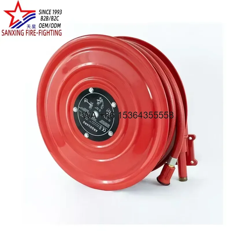 Wmwmnu for High Quality 1 Inch 30M Wall Mounted Fire Hose Reel With Valve Hanging Bracket Swing Arm Spring Loaded for