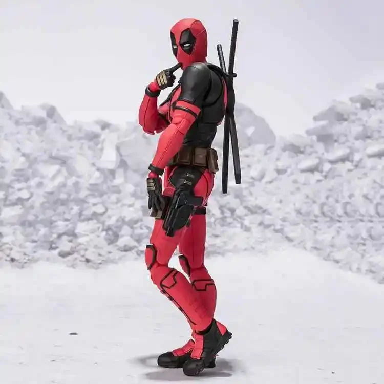 Original BANDAI S.H.Figuarts Deadpool Wolverine figura de Anime juguete figuras de acción muñeca PVC modelo colección niños regalo de cumpleaños