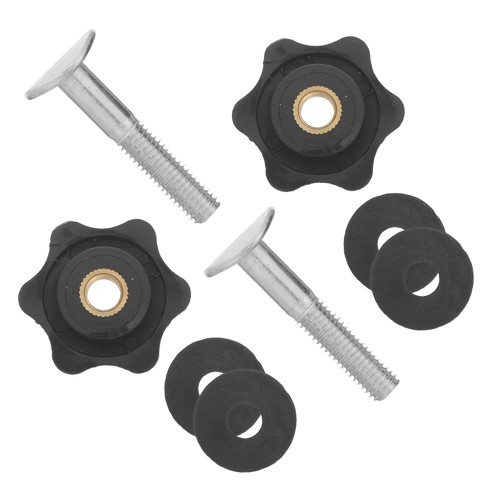 

2Sets Lawn Mower Handle Screws Gasket Fastening Hardware Replacement Parts Push Mower Handle Knobs Nut Bolt Repair Accessories