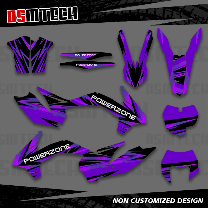

DSMTECH Motorcycle Graphics Background Decals Stickers Kits For KTM EXC EXC-F 125 250 300 350 450 2014-2016 SX SXF 2013-2015