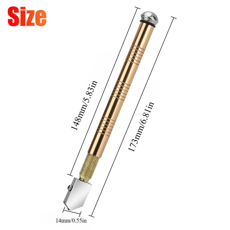1PCS Professional Diamond Tip Glass Cutter Steel Blade Precision Cutting Tool Manual Cutting Tools