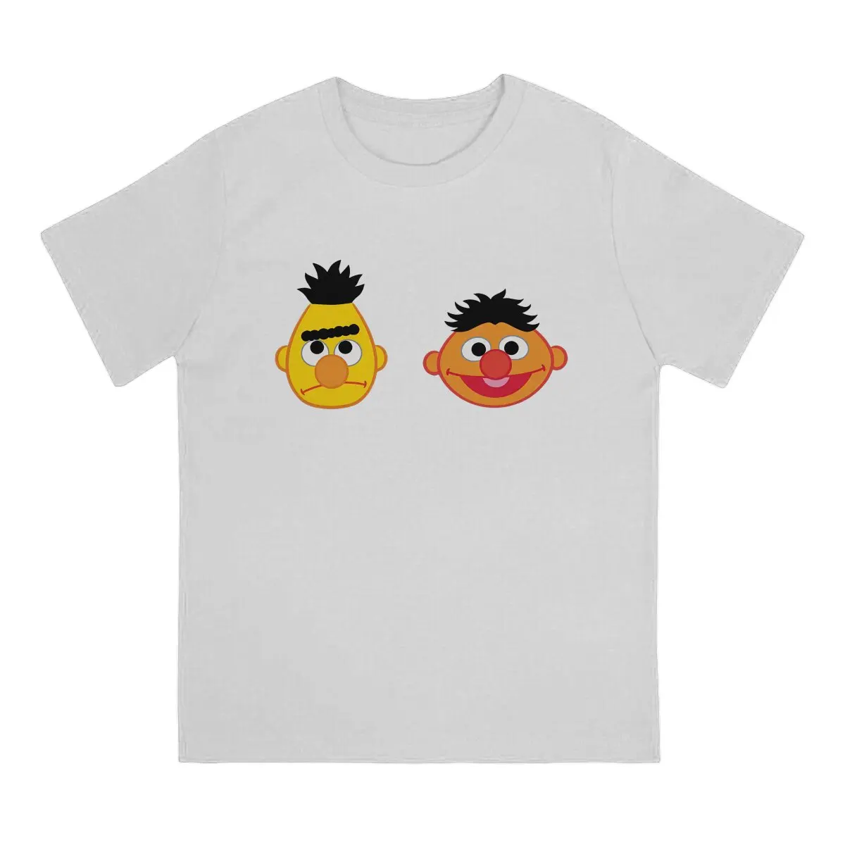 Sesame Street Bert Ernie Emojis Tshirt Graphic Men Tops Vintage Fashion Summer Streetwear Harajuku T Shirt