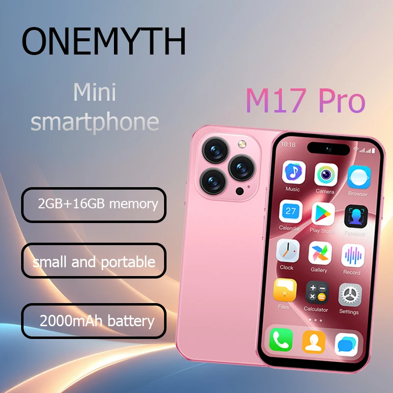 ONEMYTH M17 Pro 4-inch Mini 4G Smartphone Dual SIM 2000mAh Long Battery Portable Pocket Backup Phone 2GB+16GB 3GB+64GB Hot Sale