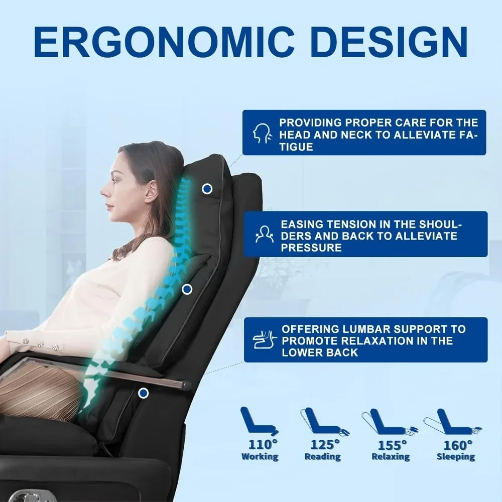 Dual-Motor Office Chair with Foot Rest,Electric Reclining,Office Chair,Office Chair,High Back Swivel,400LBS PU Computer Chair