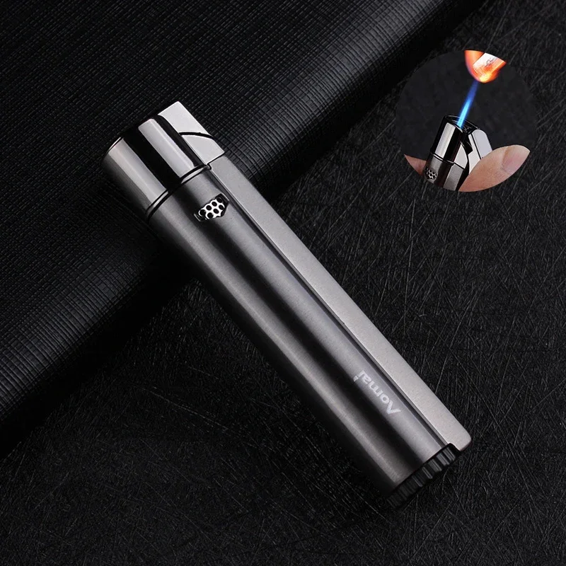 Metal Jet Welding Torch Lighters Butane Gas Turbo Windproof Lighters Cigar Cigarette Lighters Men\'s Gifts Outdoor Ignition Tools