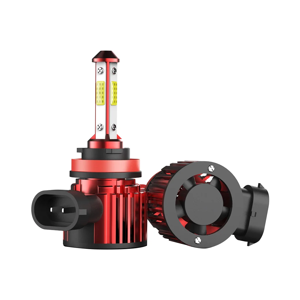 

2 шт. Автомобильная лампа COB Светодиодная лампа 4-сторонняя водонепроницаемая лампочка 600 Вт 16000LM, 9006, 6000K