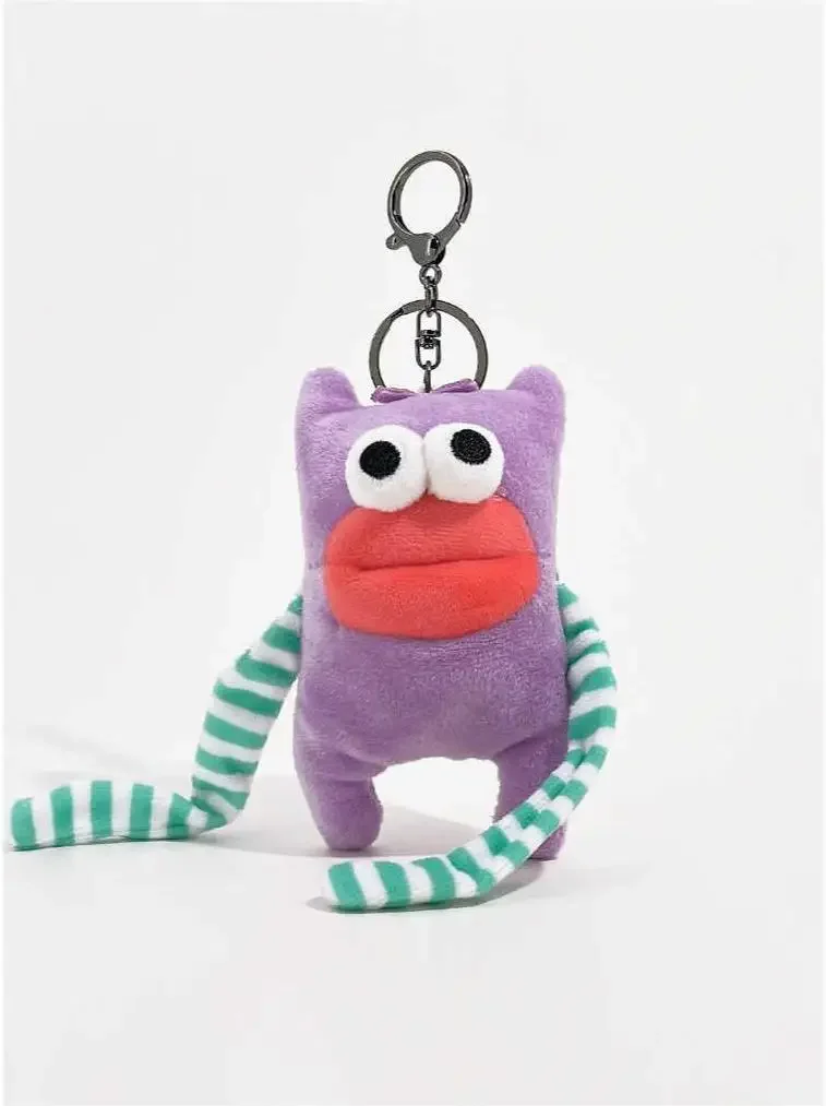 Ugly Cute Doll, Booth Hand Monster Bag Keychain Pendant Funny Student Schoolbag Pendant Gift Car Charm Christmas Gift