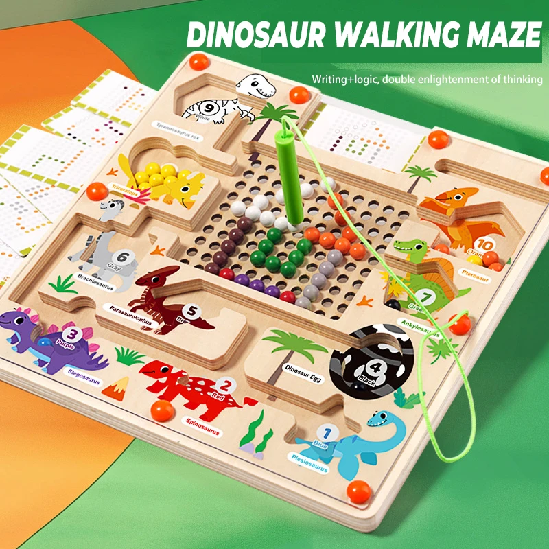 Kids Magnetic Sorting Games Puzzle Toys Maze Board Concentration Training Color Classification Montessori Educational Toys Gifts