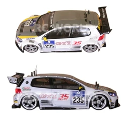 1 10 190mm Rc Body Shell Golf GTI Clear Lexan Body W/Rear Wing + Stickers for Rc Drift Car Tamiya tt02 Upgrade tt01 kyosho fazer