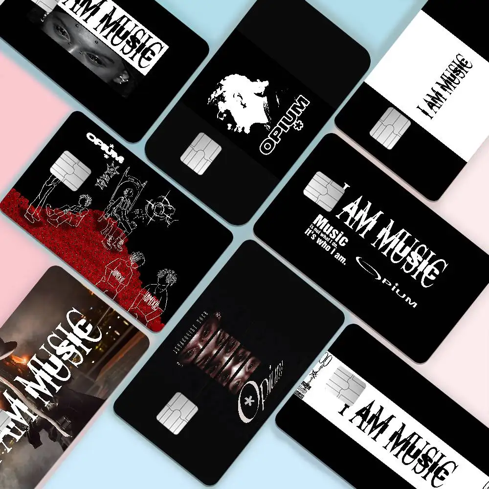 O-Opium Rap Playboi Carti Game Anime Sticker Film Skin Cover Case for Small Large No Chip Debit Credit Card Front Side