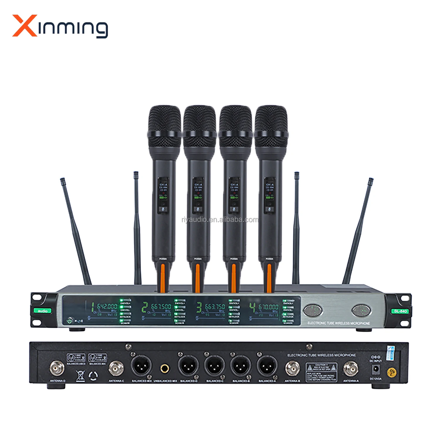 SL-840 4-Channel True Diversity Vacuum Tube Wireless Microphone Delivers Warm Vintage Tone for Concerts/music Festivals/churches