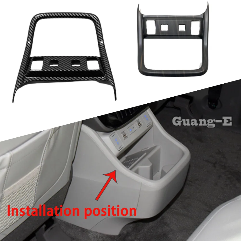 

For Hyundai Custo 2021 2022 2023 2024 ABS Plastic Car Rear Armrest Air Vent Outlet Cover Trim Frame Stick Interior Accessories