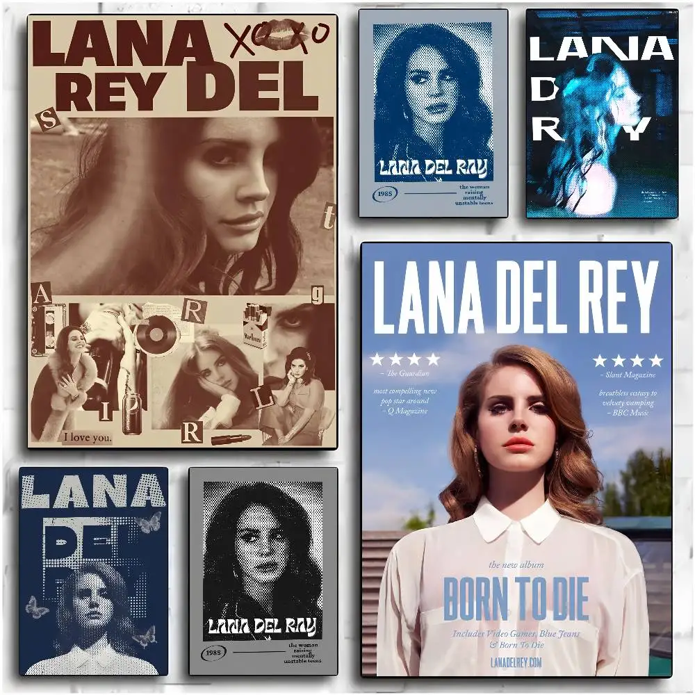 Singer L-Lana Del R-Rey Poster No Drilling Required Leaves No Marks Self-adhesive Stickers Can Be Applied To Any Surface
