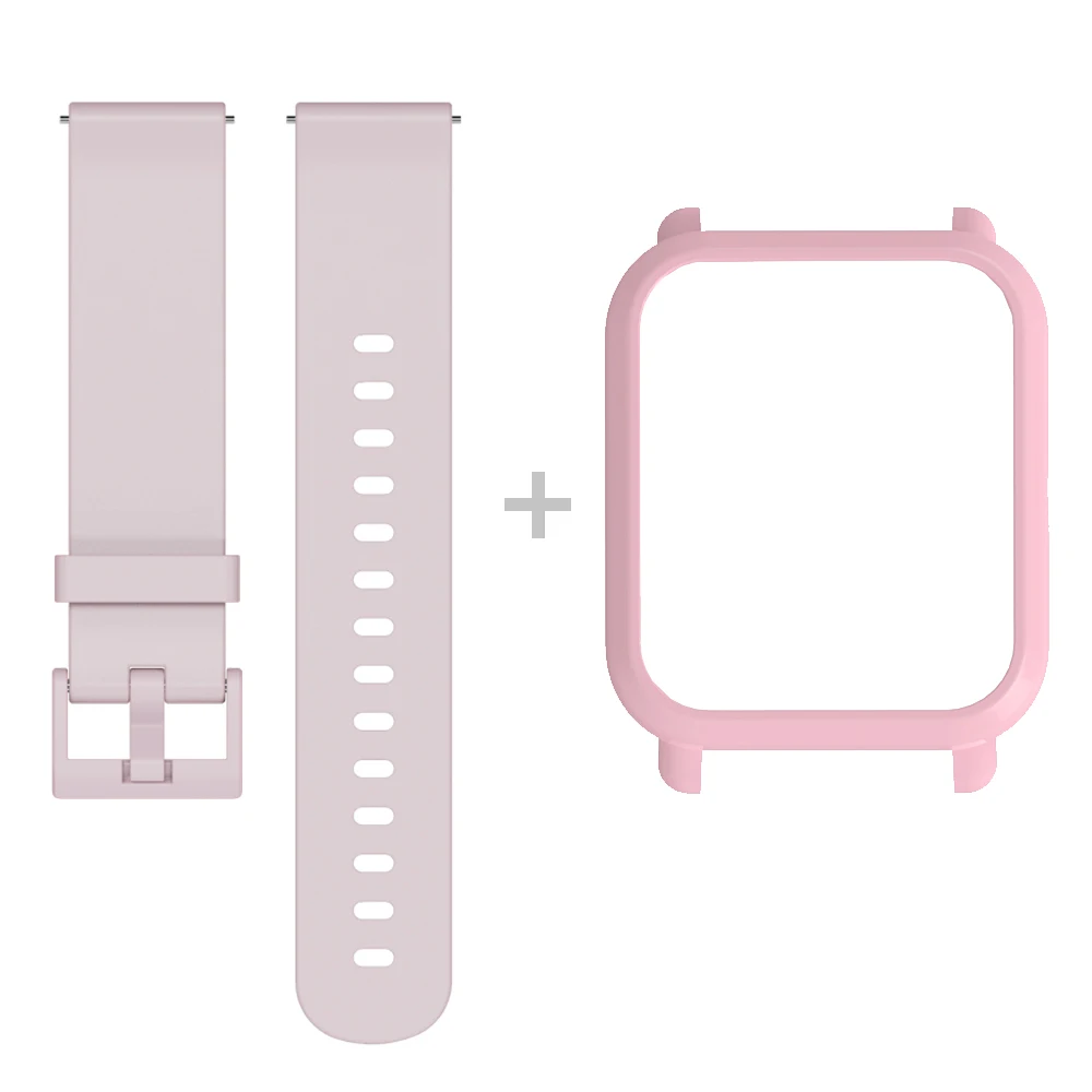 샤오미 Huami Amazfit Bip BIT용 스포츠 손목 스트랩 보호 케이스 커버, Amazfit 시계 실리콘 팔찌 액세서리, 20mm