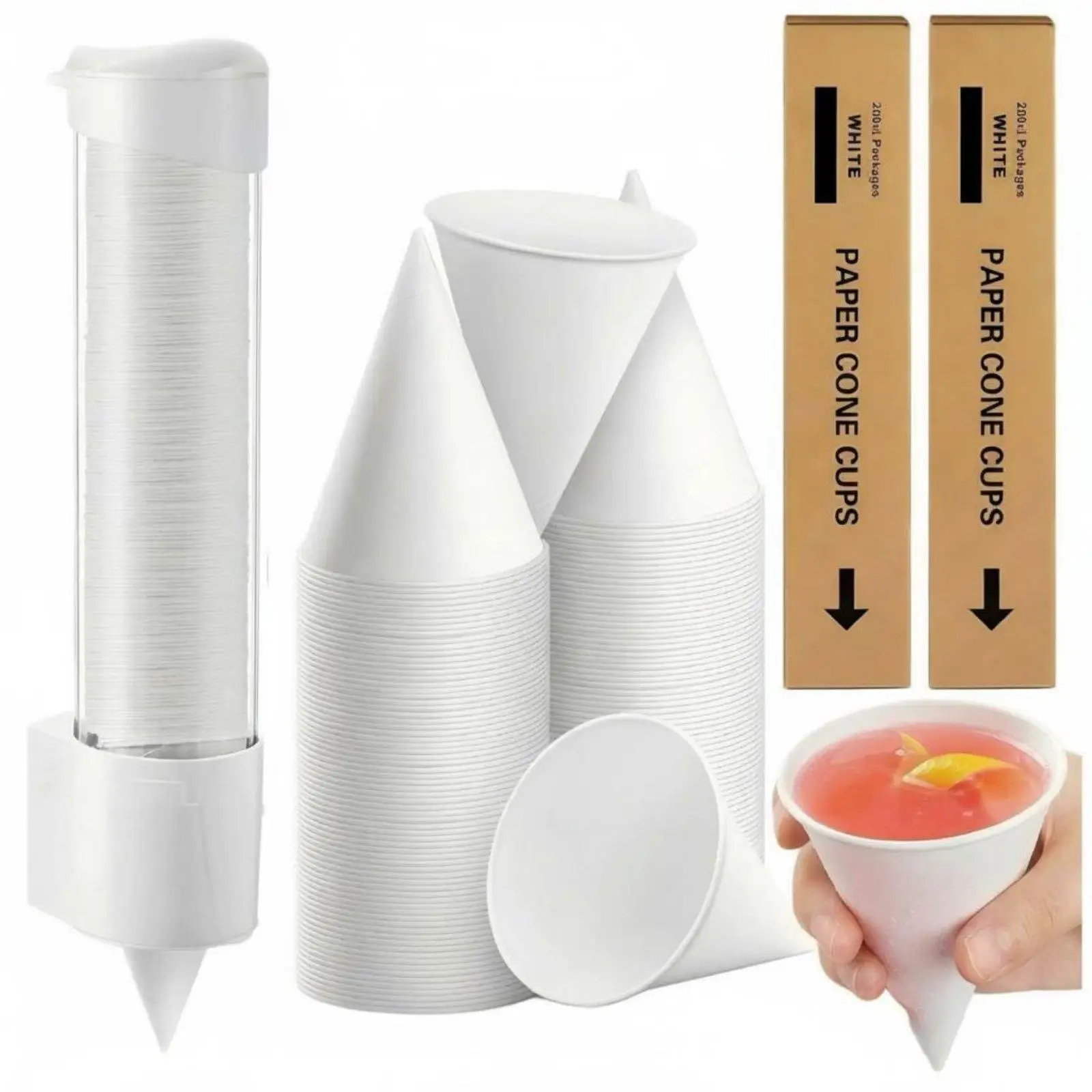 Fabric Cup Essential Food Service Disposable Cone Cup Sturdy Paper Cold Drink Cup for Social Gathering