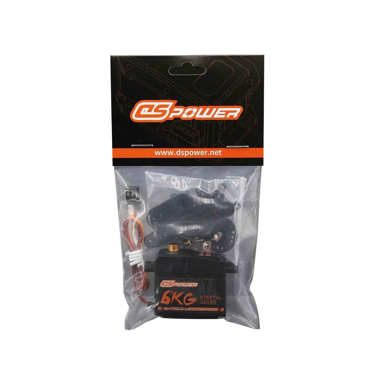DSpower 6KG Digital Servo Metal Gear 6.8kg  4.8~6.0V DC for 1/10 RC Car Truck Crawler Helicopter Hsp Xlh Wltoys Toy Part