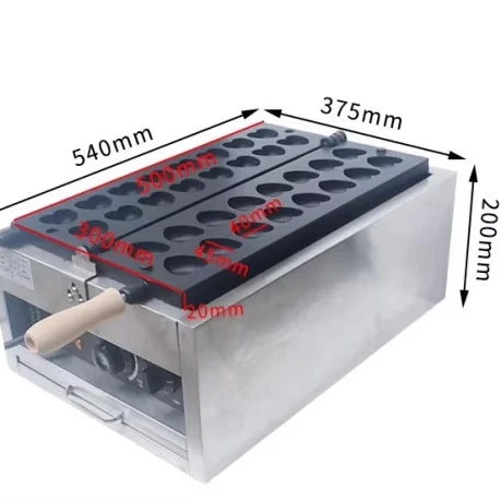 Guangzhou Commercial Heart-shaped Waffle Maker Non-stick Cake Maker Heated Evenly Stainless Steel