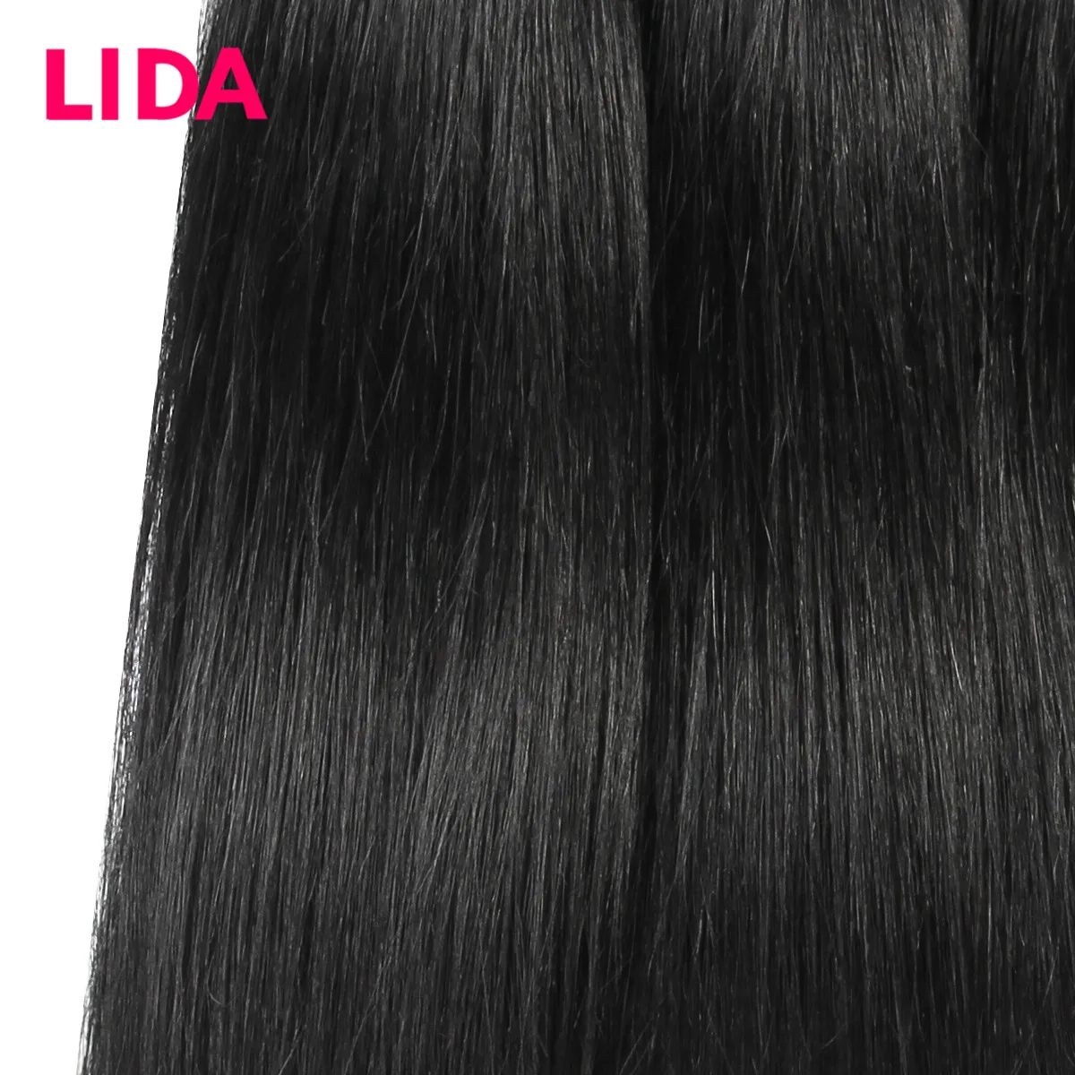 Human Hair Bundles Black Color Straight Human Hair Non-Remy Chinese Double Weft Hair Weaving One Bundle Deal