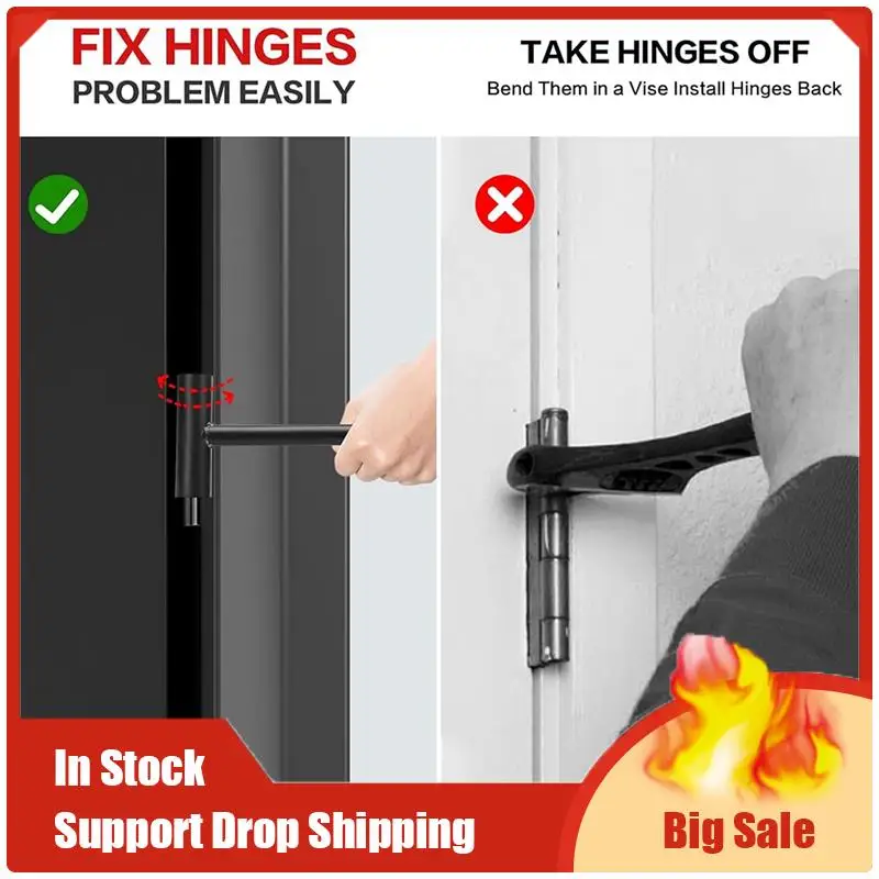 

A70U New Door Hinge Adjustment Tool - Heavy Weight .134 And .180 Gauge Door Adjustment Tool, Integral Steel Hinge Bender