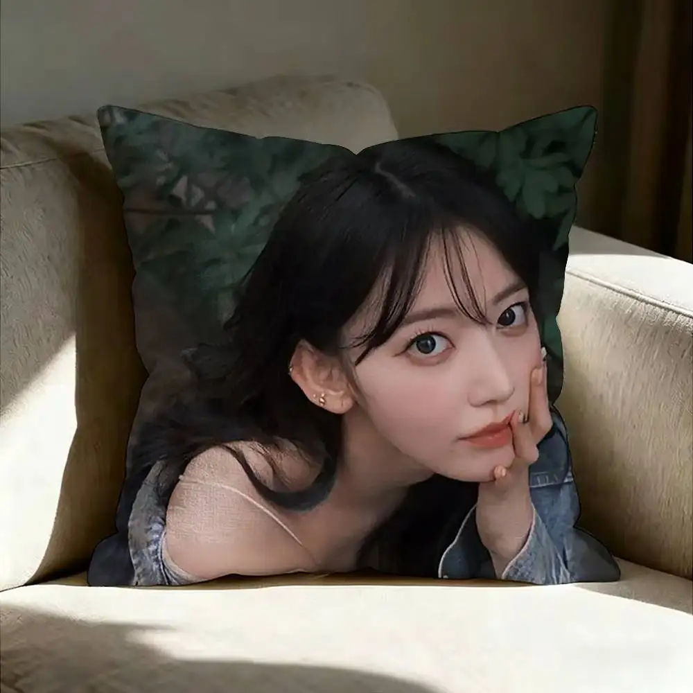 singer cute S-Sakura Miyawaki   Pillow Cover Sofa Cushion Cover Home Room Decoration Children Gift