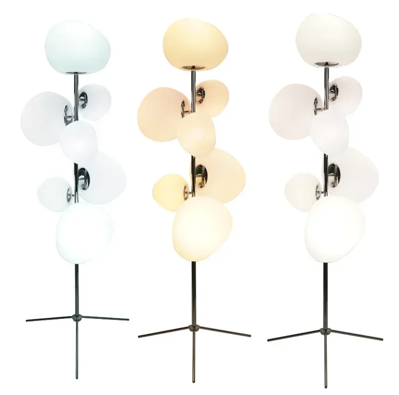 Seven-head floor lamp, decorative ornament next to the sofa in the living room, ambient light, acrylic advanced bedroom light