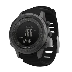 NORTH EDGE Men's sport Digital watch Hours Running Swimming Military Army watches Altimeter Barometer Compass waterproof 50m