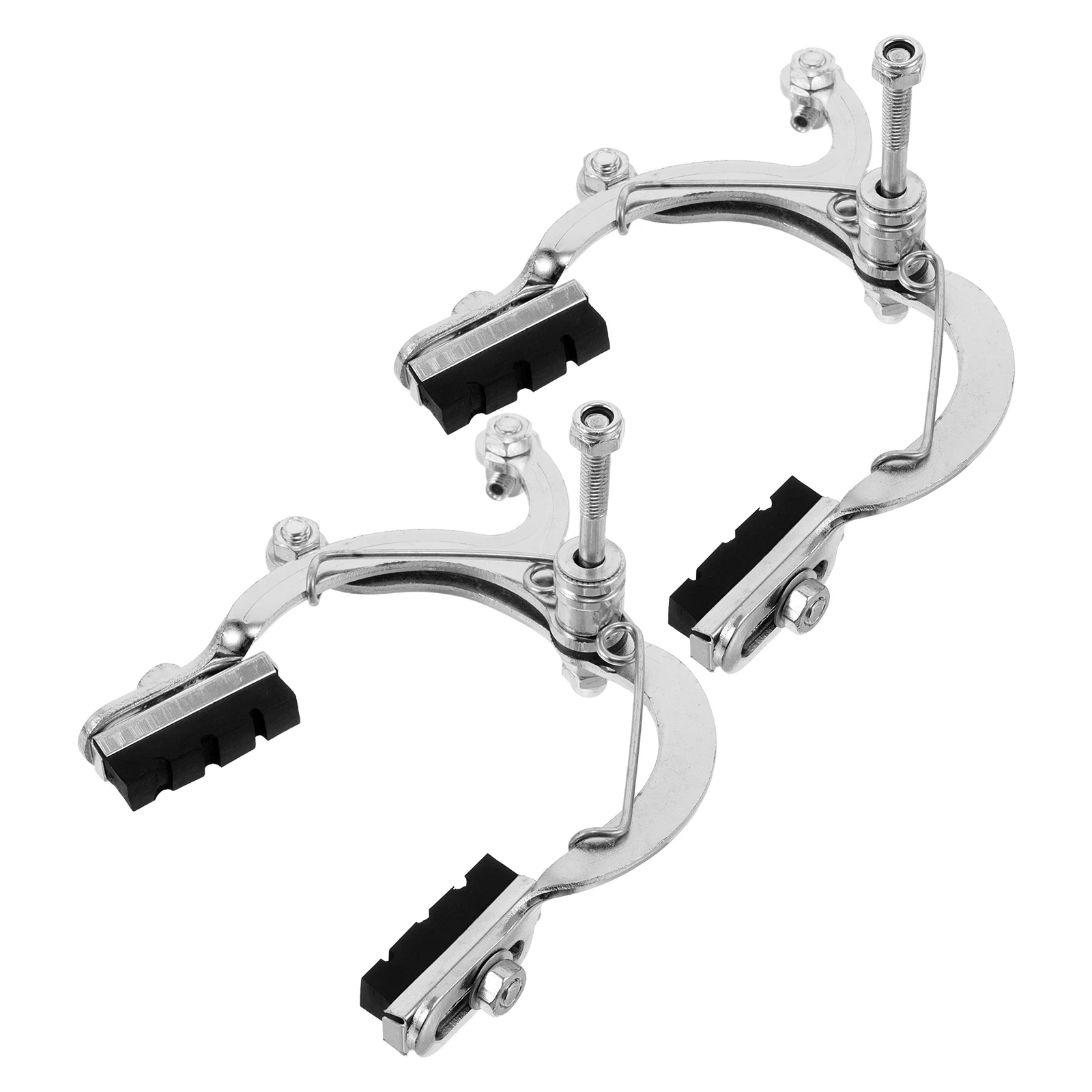 

2pcs Bicycle Brake Caliper Set Front C Clamp Aluminum Alloy Rim Brake With Pads For Mountain Road Folding Bike