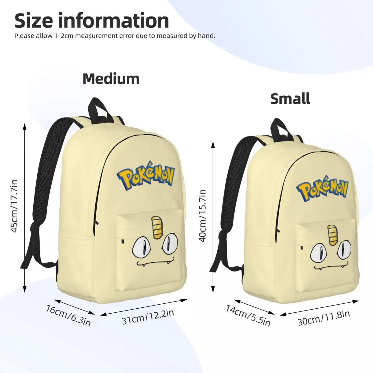 Pokémon Impermeável Mochila Universitária, Saco De Livro De Viagem, Alta Capacidade, Laptop Na Moda, Nova Moda, 15.7 ", 17.7"