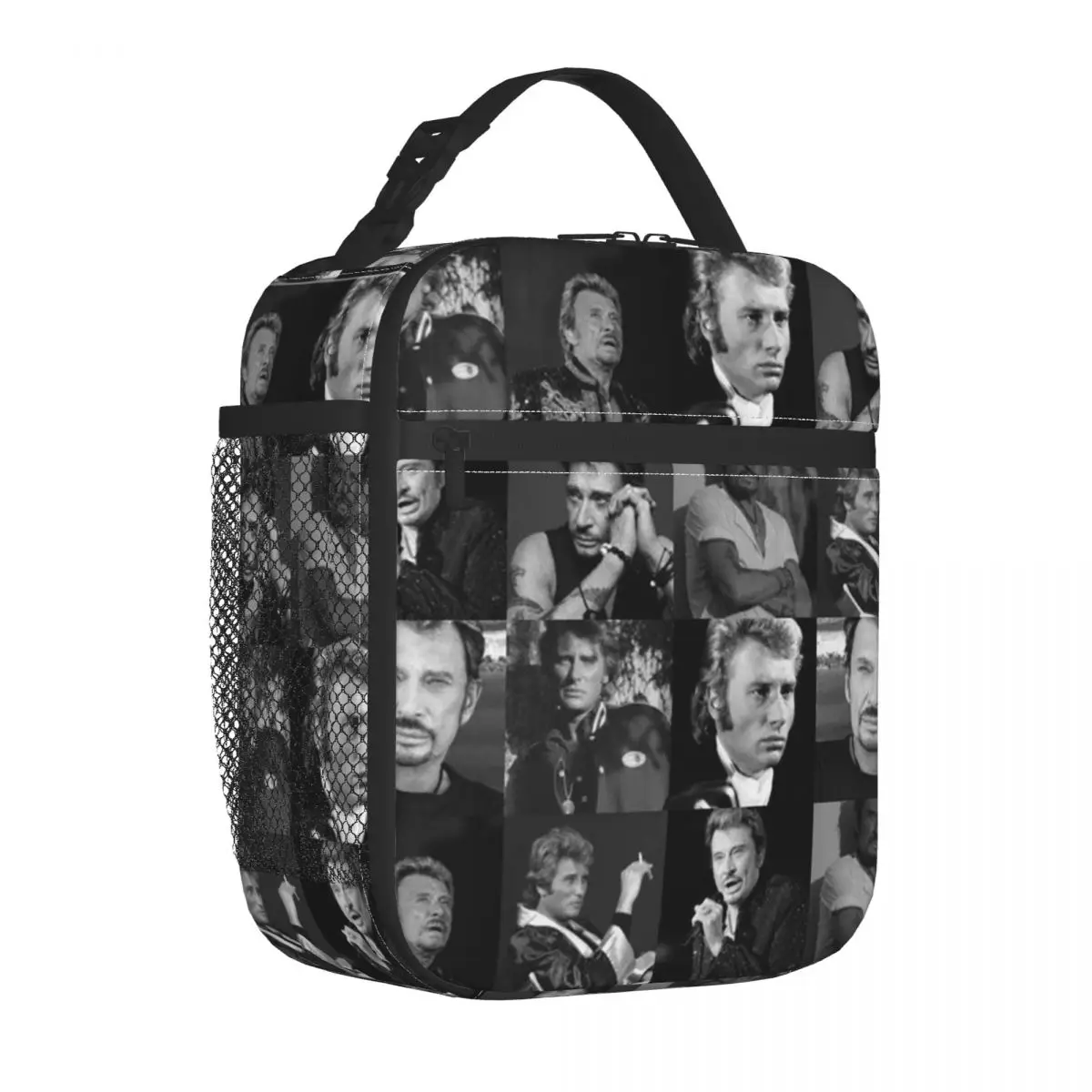 

Johnny Hallyday French Singer Insulated Lunch Bag Thermal Bag Lunch Container High Capacity Tote Lunch Box Girl Office Picnic