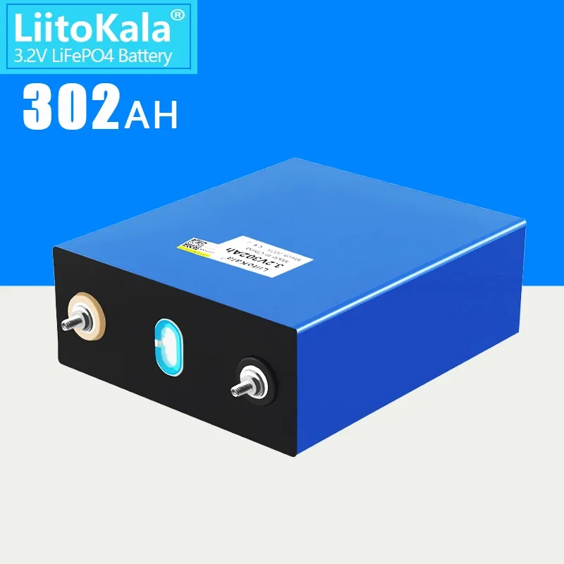 12PCS LiitoKala 3.2V 302Ah Lifepo4 Battery Rechargeable Cell DIY Pack For 12V 24V 36V 48V 310Ah Solar System Boats Golf Cart