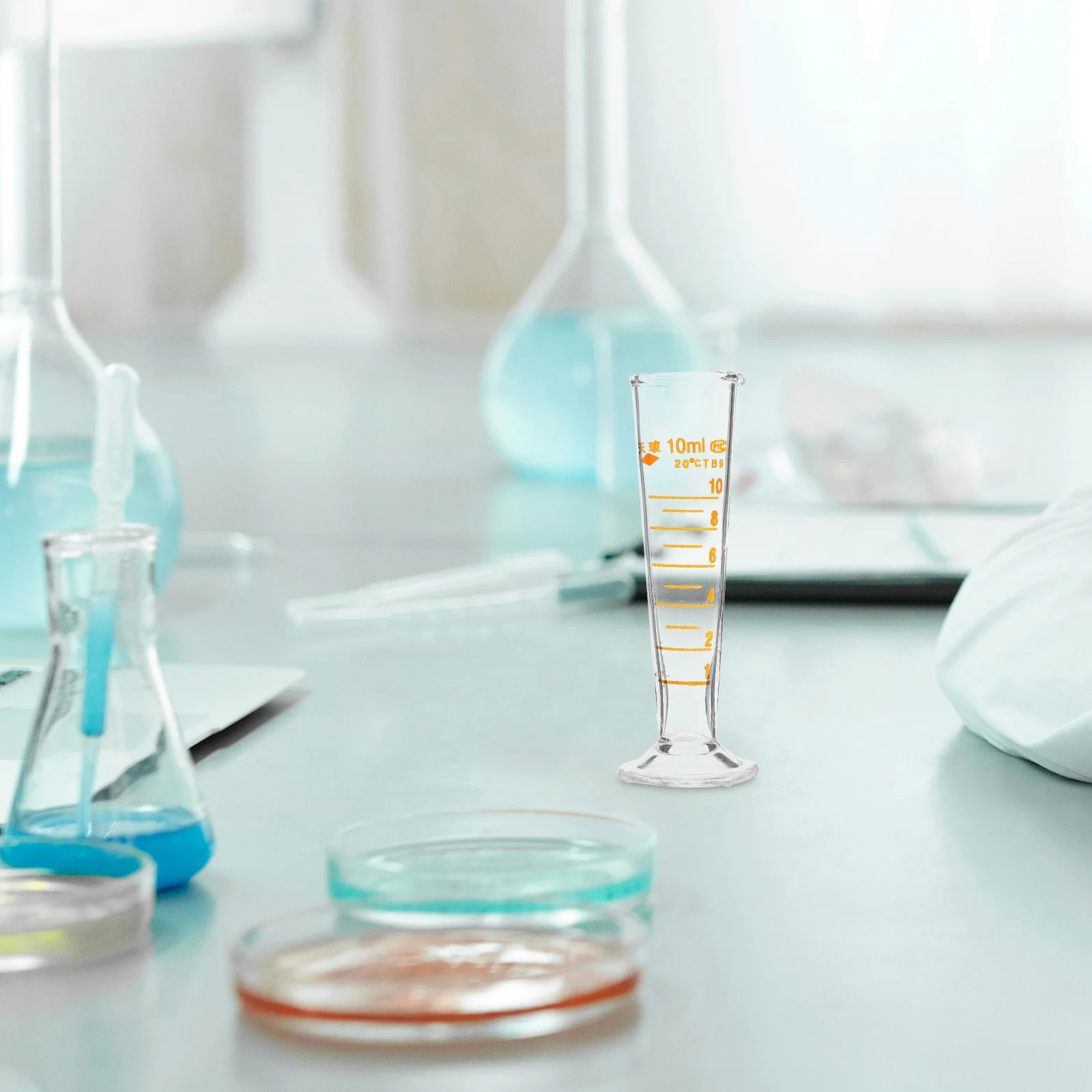 

Laboratory Graduated Glass Cup Clear Scale Measuring Device for Wet Dry Ingredients Baking Experiment Tools Scale Cup