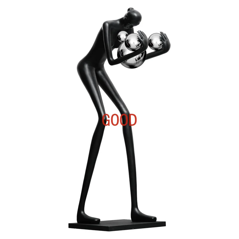 

Baoqiu People Abstract Figure Villa Living Room Showcase Floor Art Big Decorations