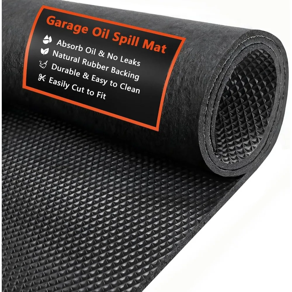 

Large Oil Spill Mat Absorbent Waterproof Garage Floor Pad Under Car Durable Reusable Black