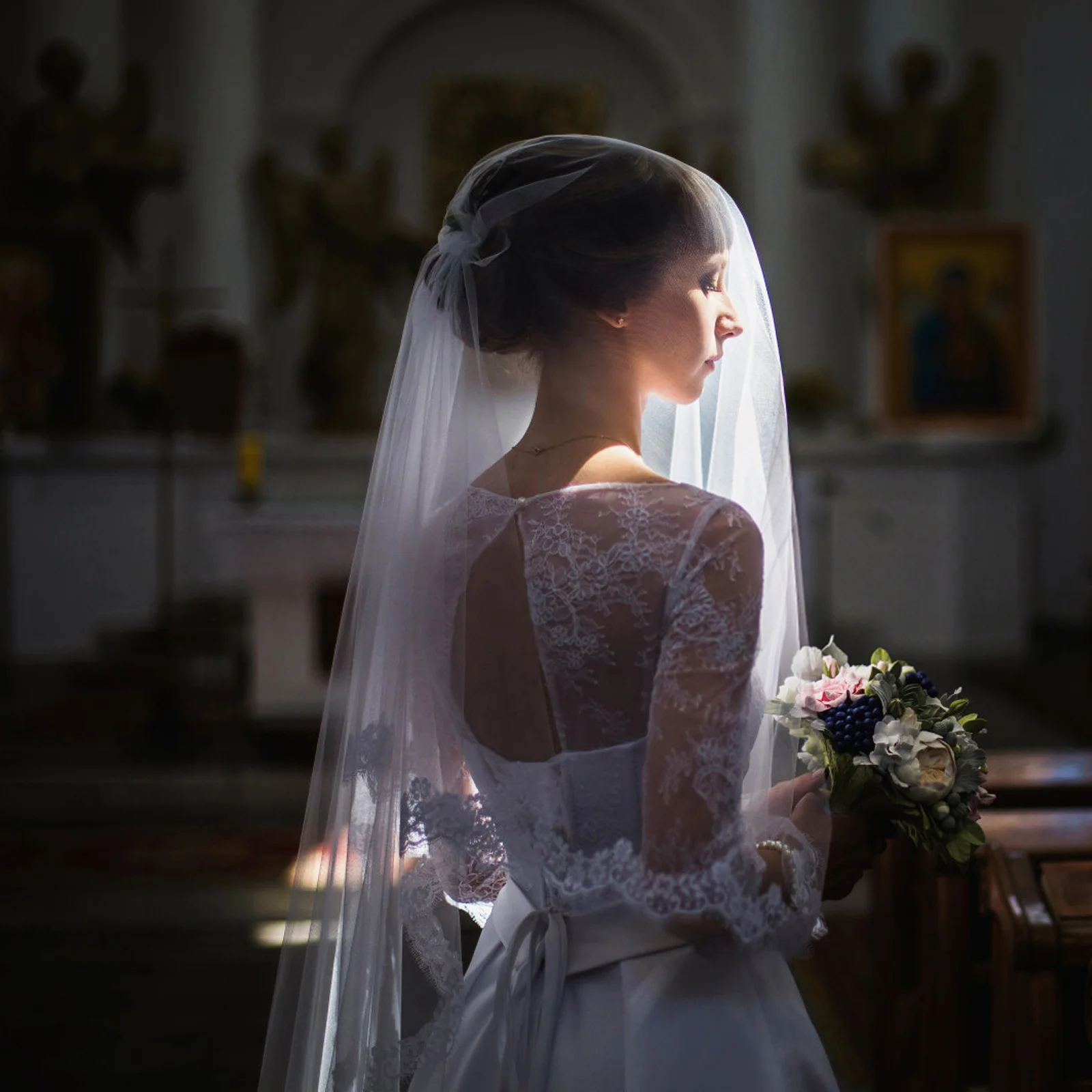 طرحة زفاف طويلة جدًا على طراز كاتدرائية مذهلة لهجات الأزهار حجاب الزفاف للعرائس مثالي لحدث الزفاف و