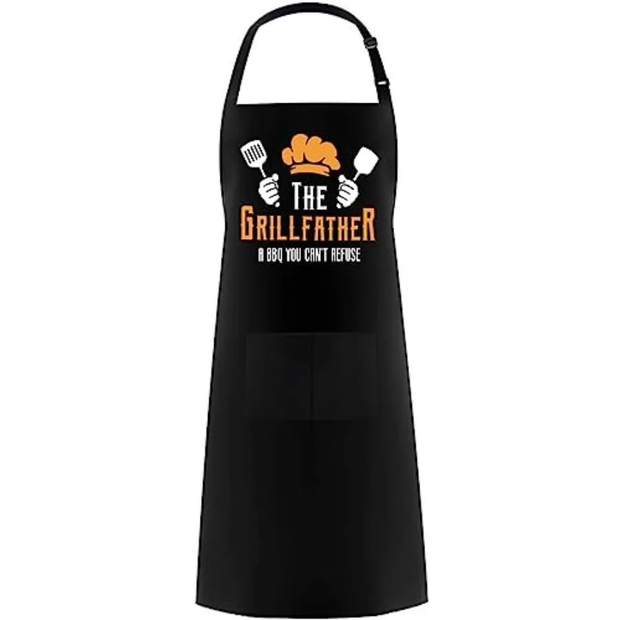 

Hyzrz Fy Adjustable Aprons Baker Costume with Pocket Cook Grill BBQ Chef Apron Gts for Fathers Mothers Day Birthday The Grill F